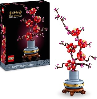 LEGO Botanicals Albicocco Giapponese - Fiore Finto Artificiale da Costruire per Adulti - Decorazione Floreale per Casa Fai da Te - Idea Regalo per Donna o Uomo da Collezione - 10369