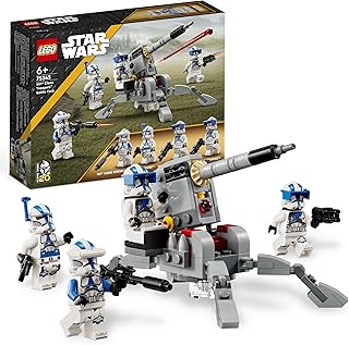 LEGO Star Wars 75345 Battle Pack Clone Troopers Legione 501 - Giocattolo da Costruire da Collezione con Cannone AV-7 e 4 Minifigure - Regalo per Bambini da 6 Anni e per Fan di The Clone Wars