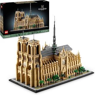 LEGO Architecture Notre-Dame de Paris, Kit Modellismo per Adulti da Costruire, Modellino di Monumento da Collezione, Gadget Regalo di Compleanno per Mamma, Papà, Amanti della Storia 21061