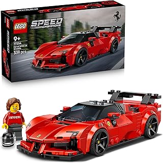 LEGO Speed Champions Ferrari SF90 XX Auto Sportiva Stradale - Macchina Giocattolo con Minifigure da Collezione - Idea Regalo di Compleanno per Bambini da 9 Anni Fan degli Sport Motoristici - 77254